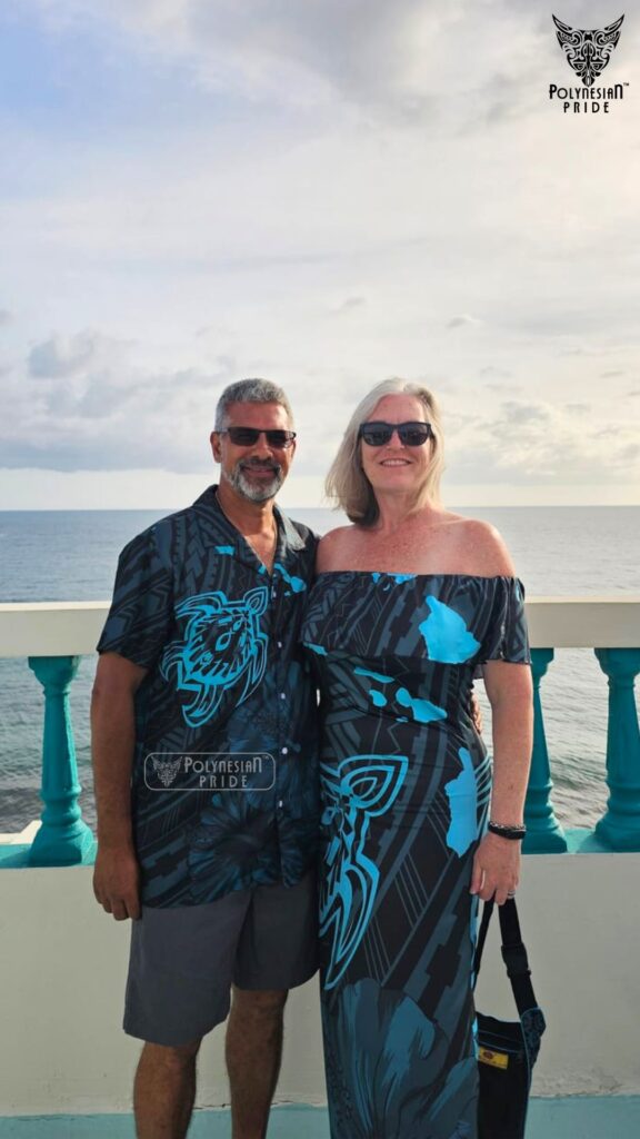 hawaiian mermaid blue dress - women's hawaiian attire hawaiian mermaid blue dress