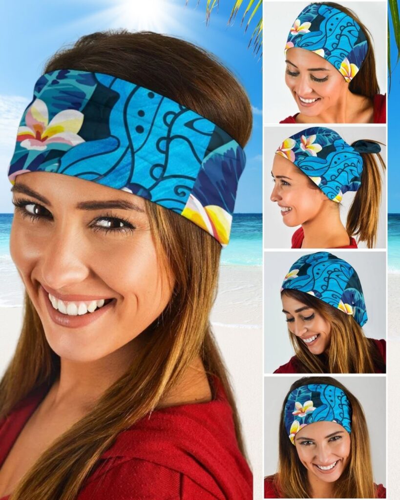 women hawaiian blue bandana - women's hawaiian attire women hawaiian blue bandana - women's hawaiian attire