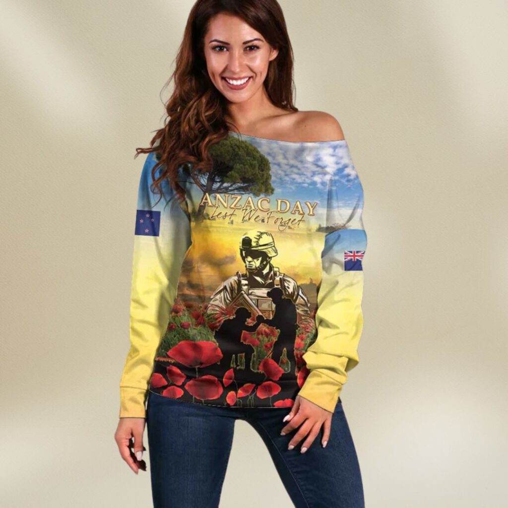 ANZAC Day Off Shoulder Sweater
