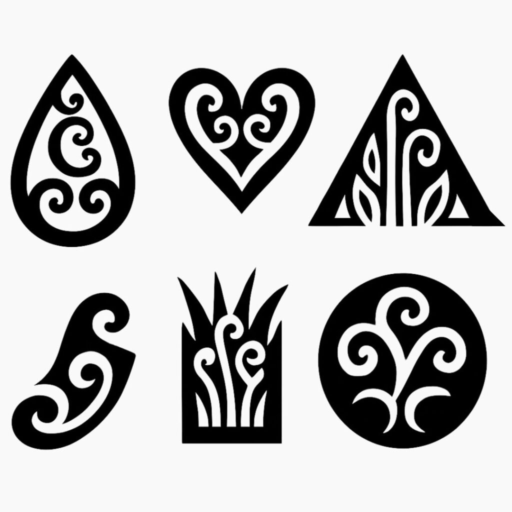 Te Whanau design - maori symbols