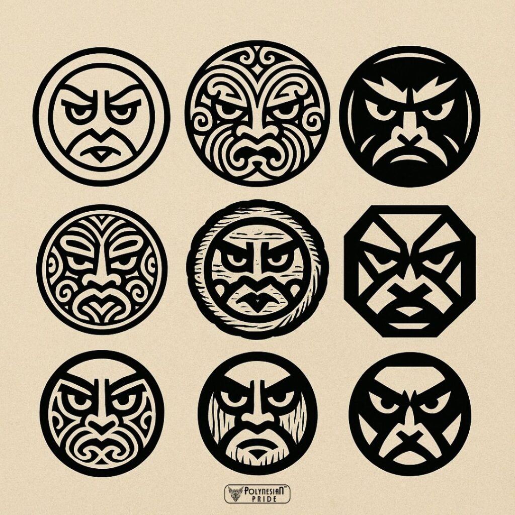 The Tumatauenga design - maori symbols