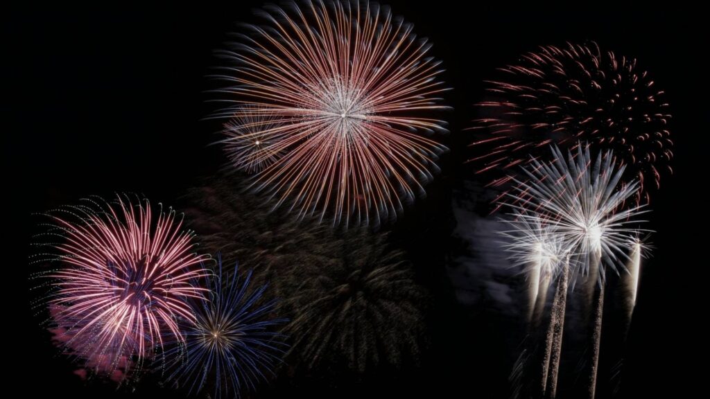 Wailea Beach Fireworks - Fourth of July in Hawaii Wailea Beach Fireworks - Fourth of July in Hawaii