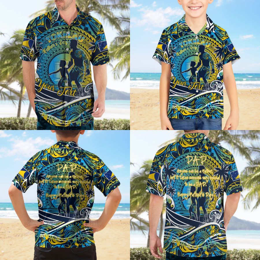 Fathers Day Tokelau Hawaiian Shirt Special Dad Polynesia Paradise - hawaiian dress for party