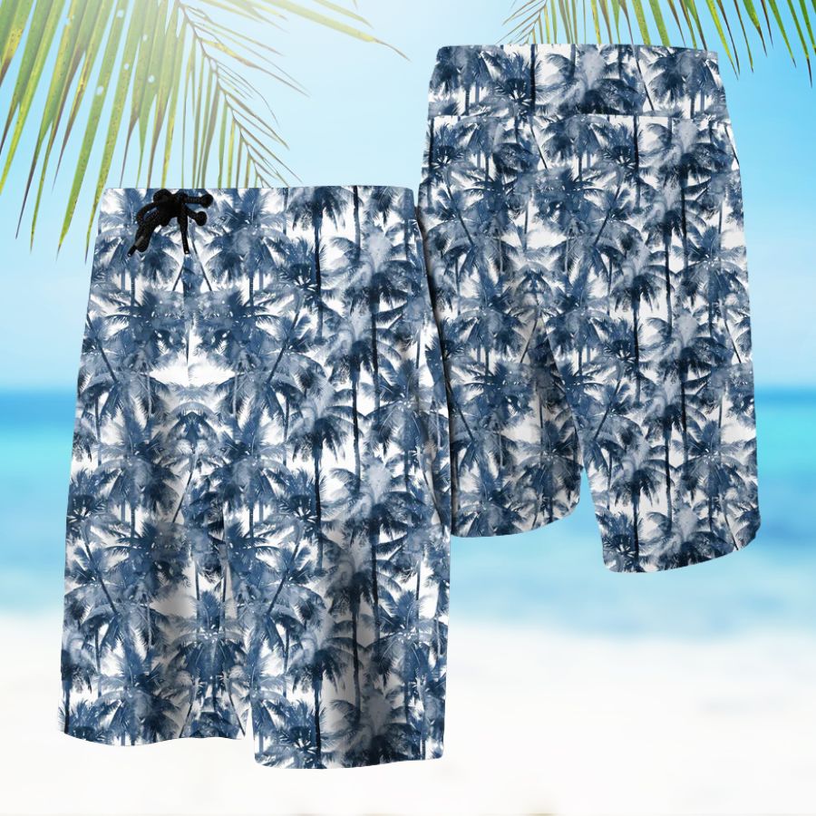 Hawaii Palm Trees And Tropical Branches Board Shorts - hawaiian dress for party