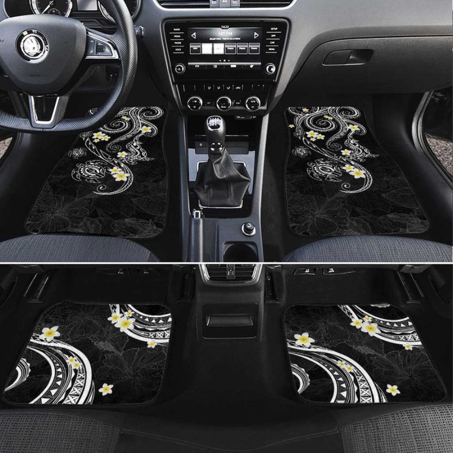 Polynesia Tribal Car Mats Tentacles Plumeria - hawaiian dress for party
