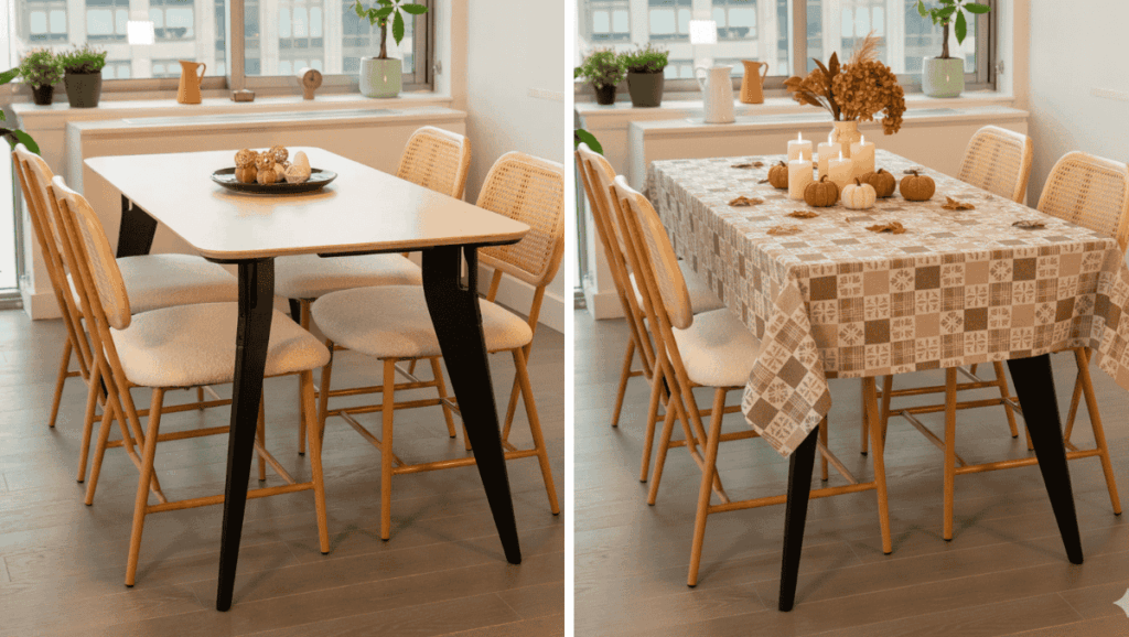 A plain table may feel functional but lacks warmth - autumn table decorations A plain table may feel functional but lacks warmth
