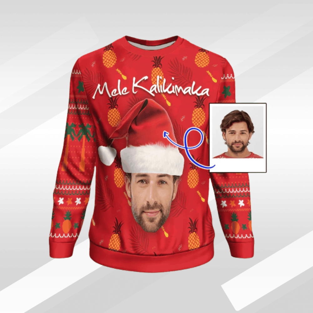 Hawaii Christmas Sweatshirt - Santa Claus Surfing Hawaiian Sweatshirt