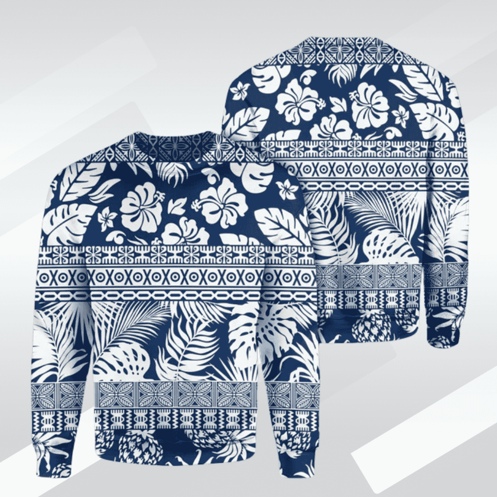 Hawaii Tropical Pattern Sweatshirt - AH