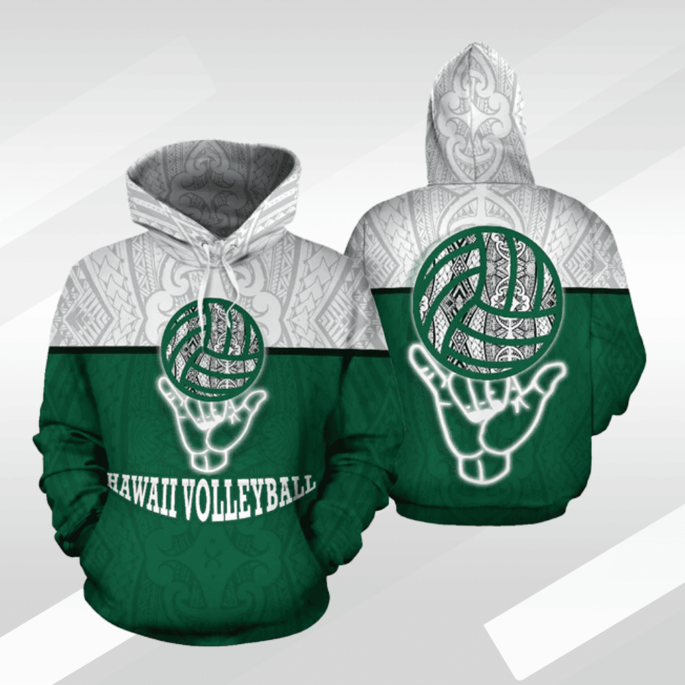 Hawaii ll Over Hoodie Volleyball Shaka