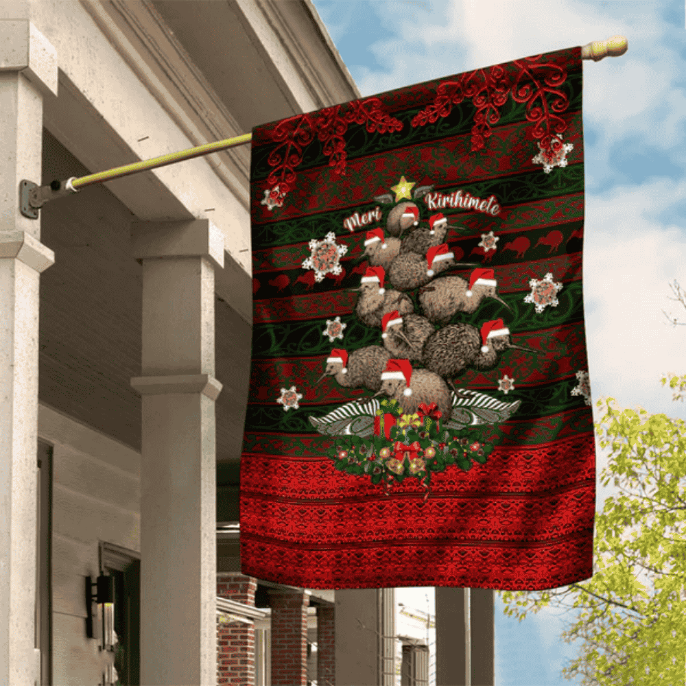 Meri Kirihimete New Zealand Garden Flag Christmas Kiwi Maori DT02