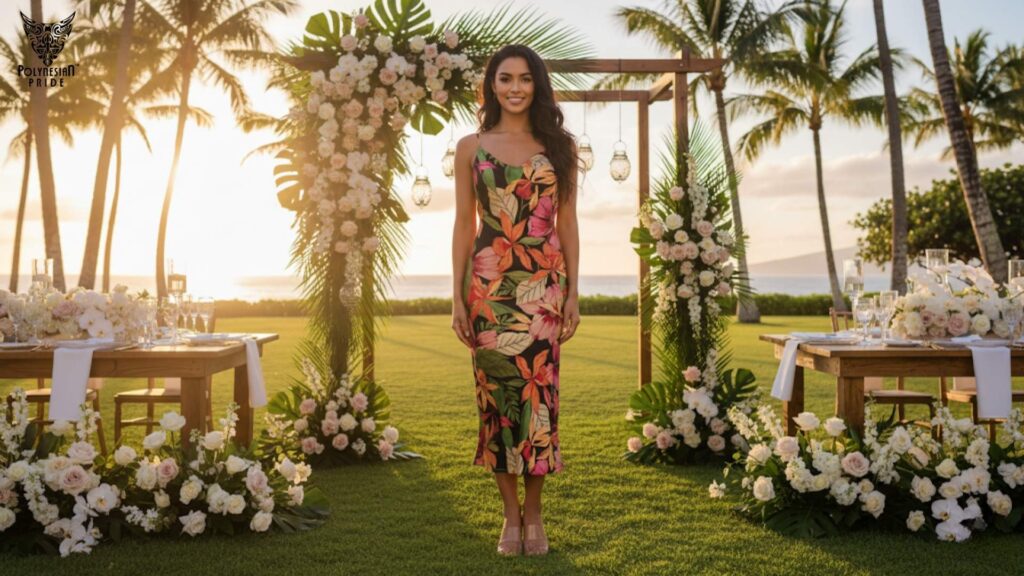 Midi Cocktail Dress - hawaiian clothing for women Midi Cocktail Dress - hawaiian clothing for women