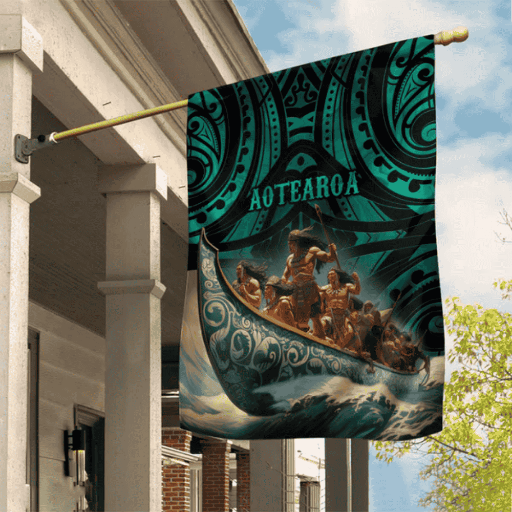 New Zealand Tamaki Herenga Waka Festival Garden Flag Maori Pattern LT05