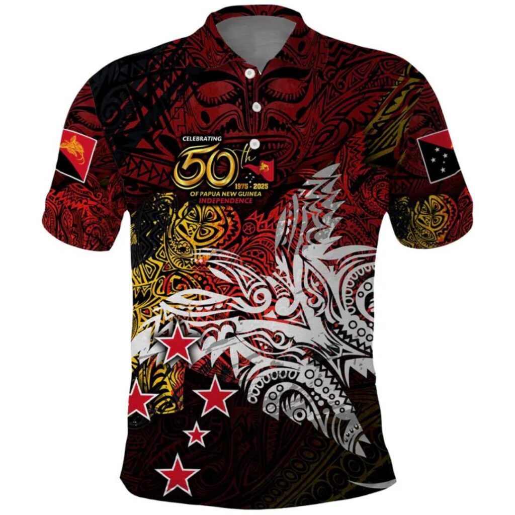 PNG 1975 - 2025 Polo Shirt Papua New Guinea