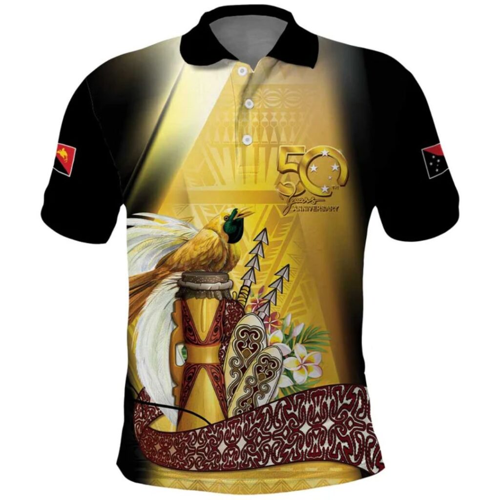 Papua New Guinea Polo Shirt 50 Years Of Independence