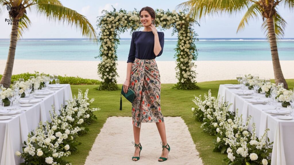 Silk Blouse Print Skirt - hawaiian clothing for women Silk Blouse Print Skirt - hawaiian clothing for women