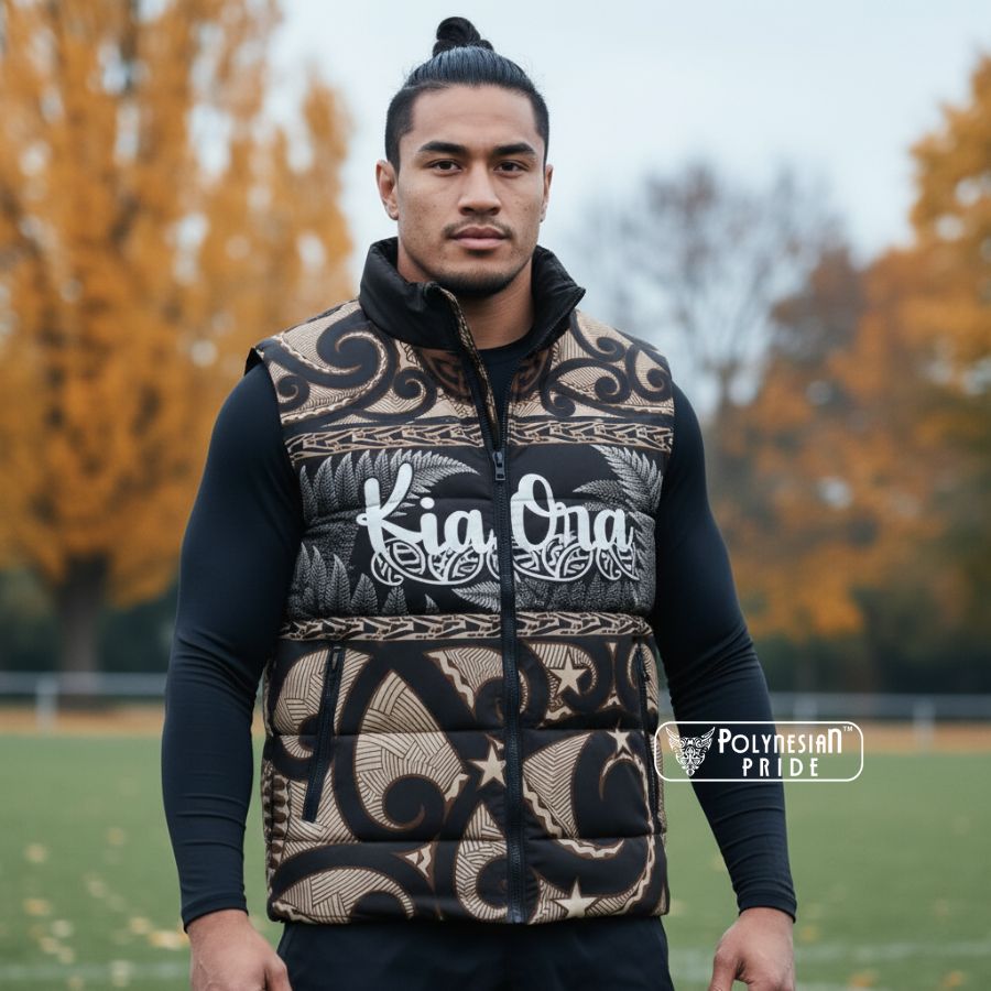 Kia Ora New Zealand Sleeveless Puffer Jacket