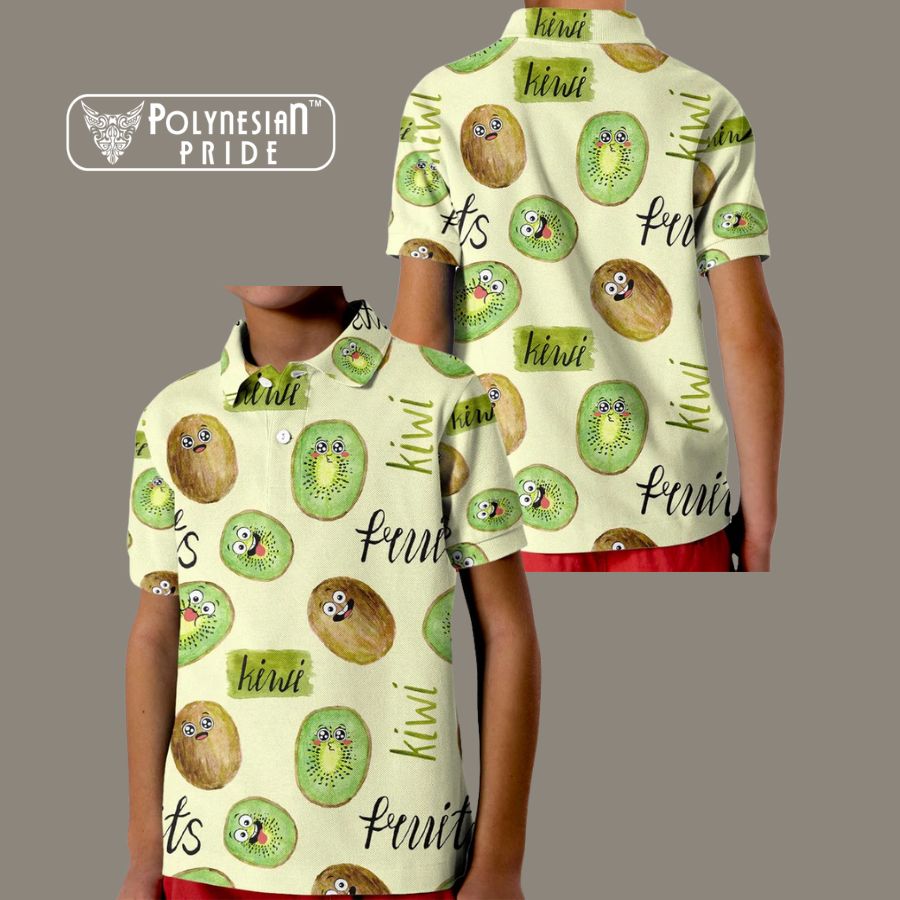 Kiwi Cute Humorous Kid Polo Shirt New Zealand Fruit back - Autumn Outfit Ideas in New Zealand Kiwi Cute Humorous Kid Polo Shirt New Zealand Fruit back - Autumn Outfit Ideas in New Zealand