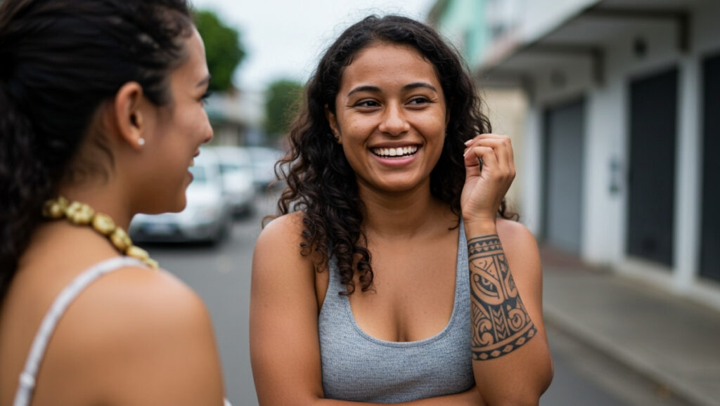 Modern reinterpretation of traditional Fiji tattoo