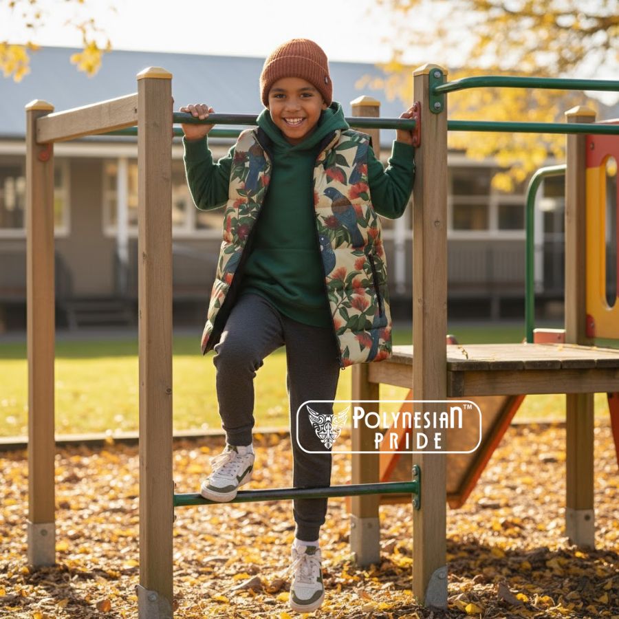 New Zealand Christmas Sleeveless Puffer Jacket Romantic Tui Birds on Pohutukawa front - Autumn Outfit Ideas in New Zealand New Zealand Christmas Sleeveless Puffer Jacket Romantic Tui Birds on Pohutukawa front - Autumn Outfit Ideas in New Zealand