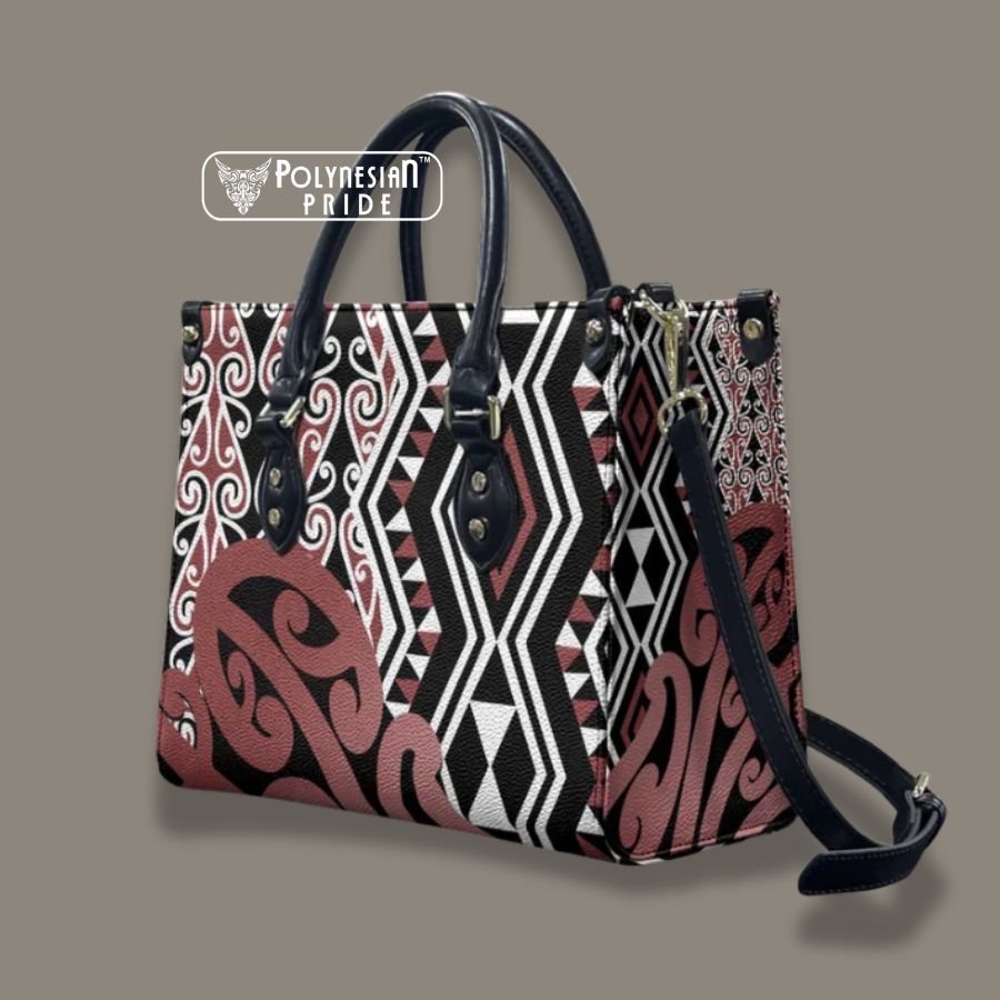 New Zealand Leather Bag Aotearoa Kowhaiwhai Mix Taniko Art back - Autumn Outfit Ideas in New Zealand New Zealand Leather Bag Aotearoa Kowhaiwhai Mix Taniko Art back - Autumn Outfit Ideas in New Zealand