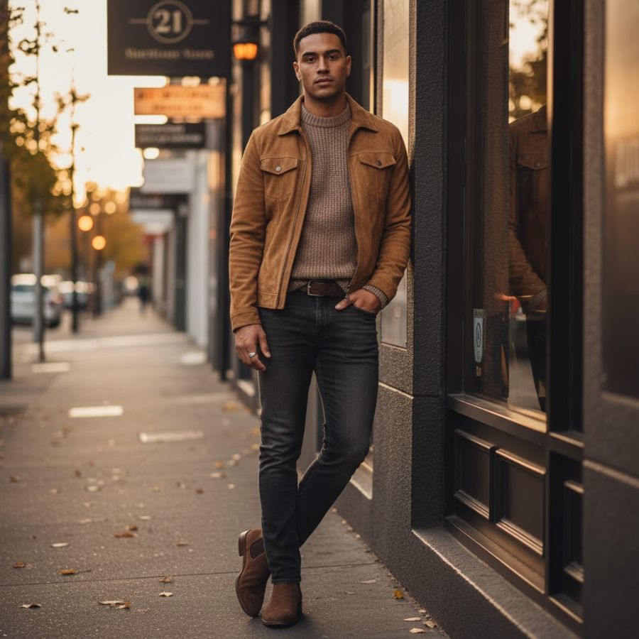 Suede Jacket autumn outfit ideas for men in new zealand - Autumn Outfit Ideas in New Zealand Suede Jacket autumn outfit ideas for men in new zealand - Autumn Outfit Ideas in New Zealand
