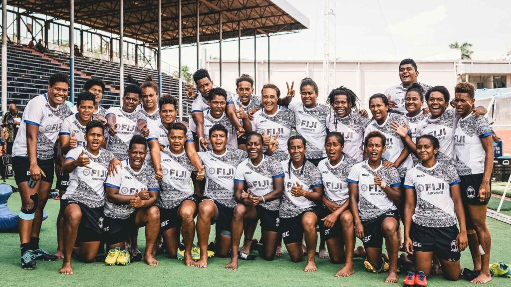fiji rugby team - Fiji People Fiji national rugby team smiling and celebrating together, symbolizing unity and national pride.