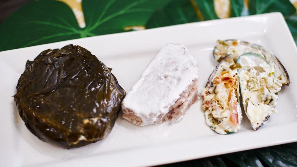 tonga food - tongan people Traditional Tongan food including lu pulu, ota ika, and umu feast prepared in an earth oven