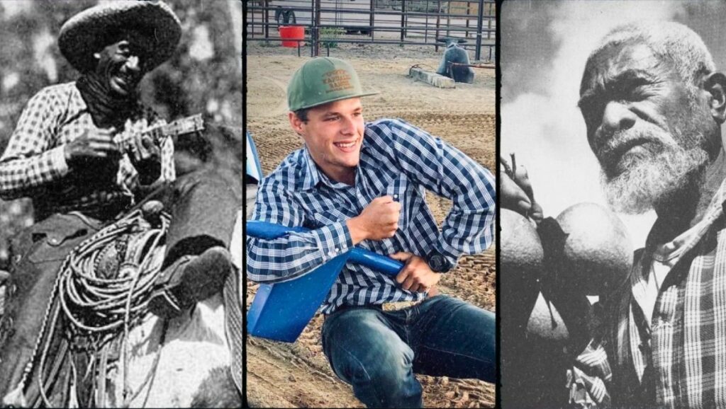 169 68 The durable checked palaka shirt appears across generations, reflecting its origins in Hawaii’s mid-1800s labor culture.