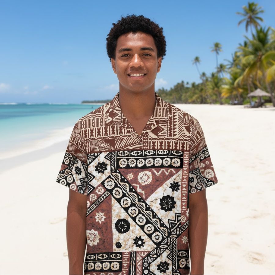 Bula Fiji Hawaiian Shirt Unique Masi Tapa Pattern - What to Wear in Fiji Bula Fiji Hawaiian Shirt Unique Masi Tapa Pattern - What to Wear in Fiji