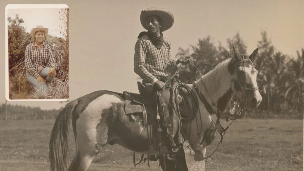 Paniolo or Hawaiian cowboys - palaka fabric Paniolo or Hawaiian cowboys wears palaka shirt in daily activities