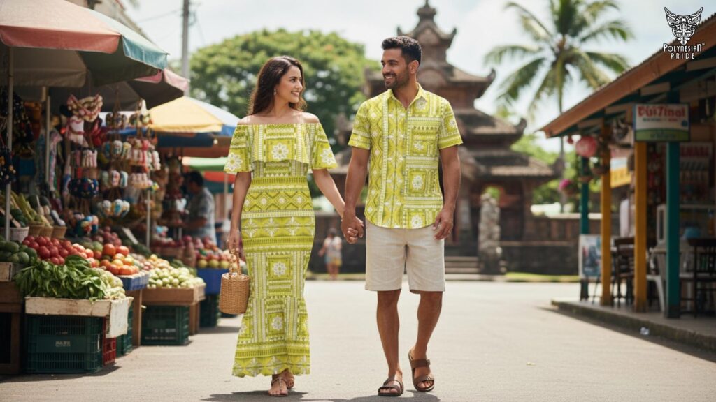 strolling outfit in fiji - What to Wear in Fiji A couple exploring the lively streets of Nadi and Suva during a warm Fiji day