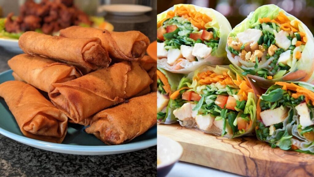 Crispy lumpia or spring rolls