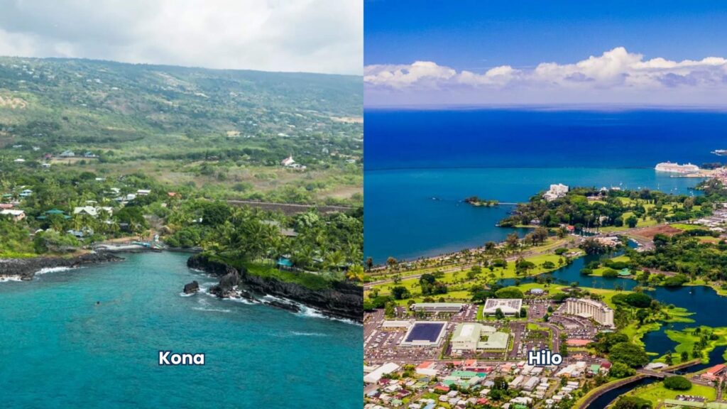 Kona vs. Hilo comparison in Big Island